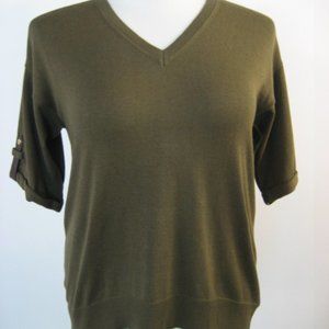 MICHAEL KORS Stretch Croshet Hi Lo Top Plus 1X